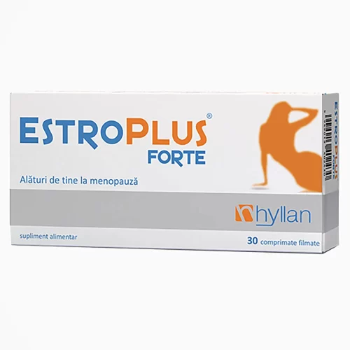 EstroPlus Forte – supliment natural pentru menopauză cu izoflavone și vitamina E pentru diminuarea de bufeuri, insomnii, stari anxisoase
