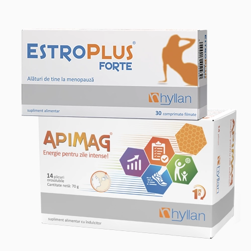 Pachet promo EstroPlus Forte + ApiMag pentru un plus de energie și pentru a combate natural efectele imediate ale menopauzei 